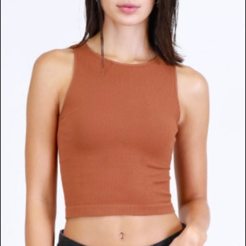 NikiBiki High Neck Tank in Clay